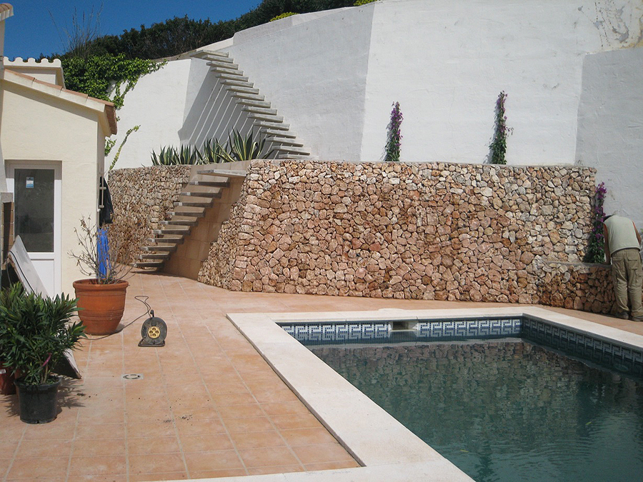Garden stone walls menorca